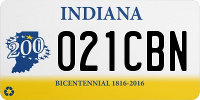 IN license plate 021CBN