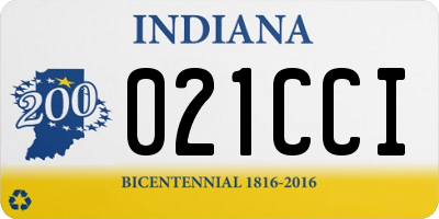 IN license plate 021CCI