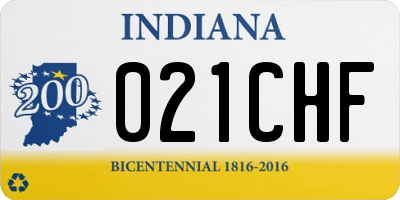 IN license plate 021CHF