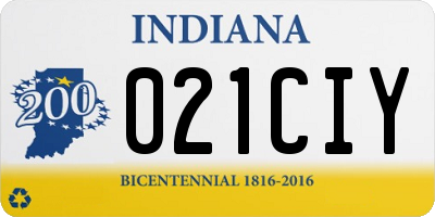 IN license plate 021CIY