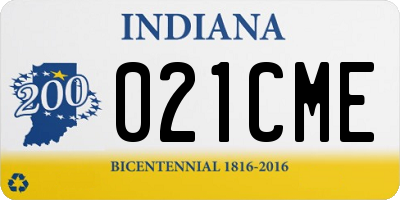 IN license plate 021CME