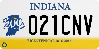 IN license plate 021CNV