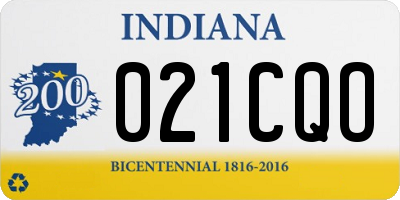 IN license plate 021CQO