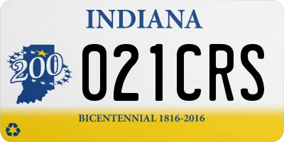 IN license plate 021CRS