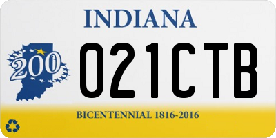 IN license plate 021CTB