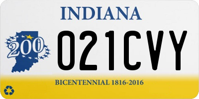IN license plate 021CVY