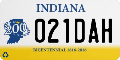 IN license plate 021DAH