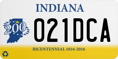 IN license plate 021DCA