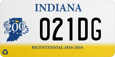 IN license plate 021DG