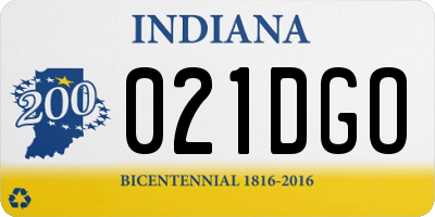 IN license plate 021DGO
