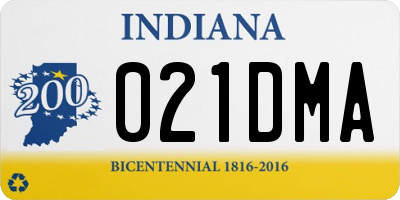 IN license plate 021DMA