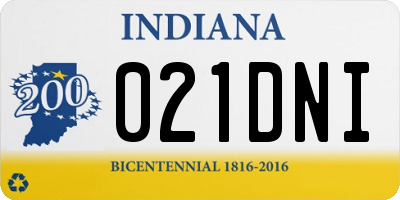 IN license plate 021DNI