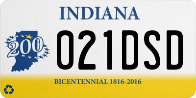 IN license plate 021DSD