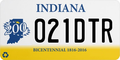 IN license plate 021DTR