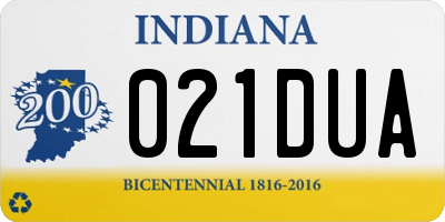 IN license plate 021DUA