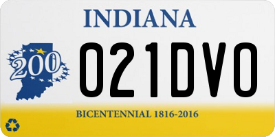 IN license plate 021DVO