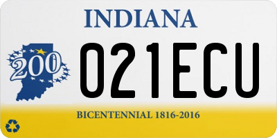 IN license plate 021ECU
