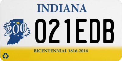 IN license plate 021EDB