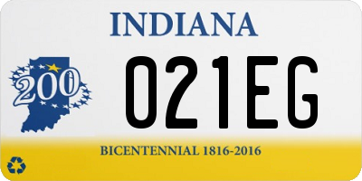 IN license plate 021EG