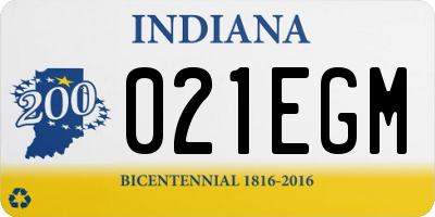 IN license plate 021EGM