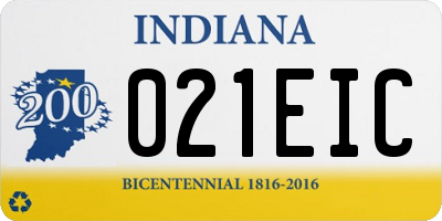 IN license plate 021EIC