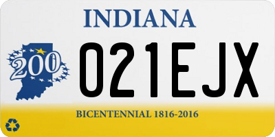IN license plate 021EJX