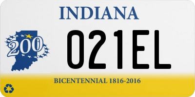 IN license plate 021EL