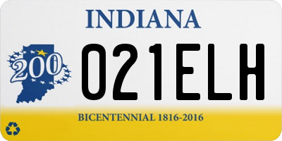 IN license plate 021ELH