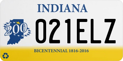 IN license plate 021ELZ