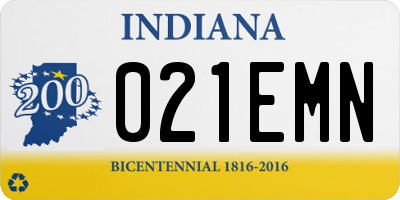IN license plate 021EMN
