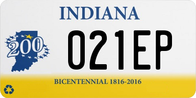 IN license plate 021EP