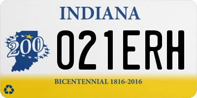 IN license plate 021ERH