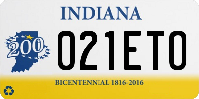 IN license plate 021ETO
