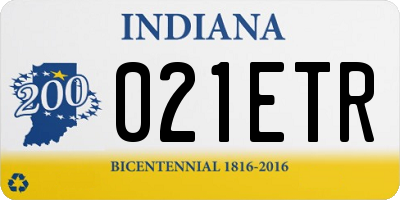 IN license plate 021ETR