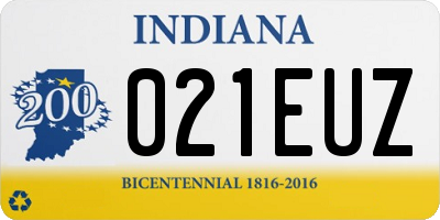 IN license plate 021EUZ