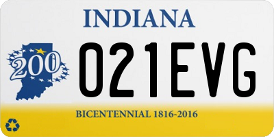 IN license plate 021EVG