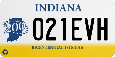IN license plate 021EVH