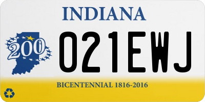 IN license plate 021EWJ