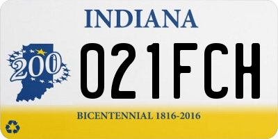 IN license plate 021FCH