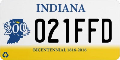 IN license plate 021FFD