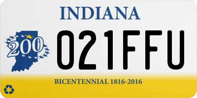 IN license plate 021FFU