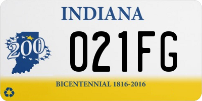 IN license plate 021FG