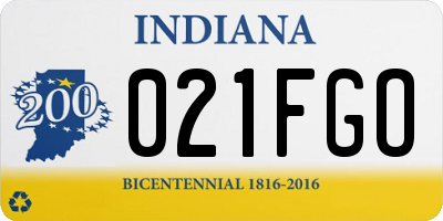 IN license plate 021FGO