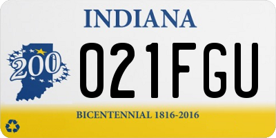 IN license plate 021FGU