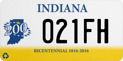 IN license plate 021FH