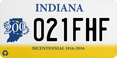 IN license plate 021FHF