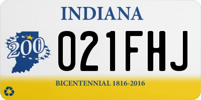 IN license plate 021FHJ