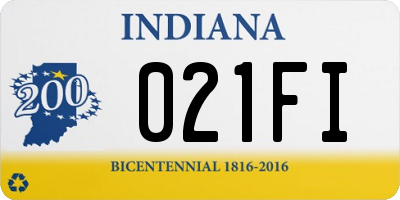 IN license plate 021FI