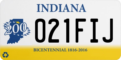 IN license plate 021FIJ
