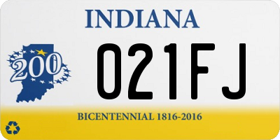 IN license plate 021FJ